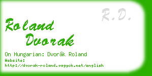 roland dvorak business card